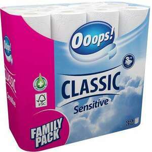 Ooops! Classic Sensitive 3 rétegű Toalettpapír 32 tekercs kép