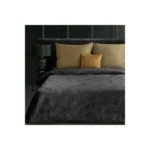 Lili4 bársony ágytakaró Fekete 280x260 cm kép