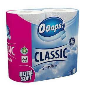 Ooops! Classic Sensitive 3 rétegű Toalettpapír 4 tekercs kép