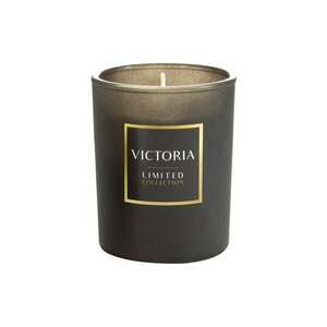 Victoria illatos gyertya dekorüvegben Fekete 200g kép