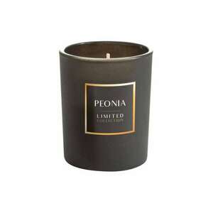 Peonia illatos gyertya dekorüvegben Fekete 200g kép