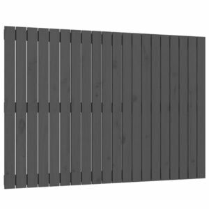 vidaXL szürke tömör fenyőfa fali fejtámla 127, 5 x 3 x 90 cm kép