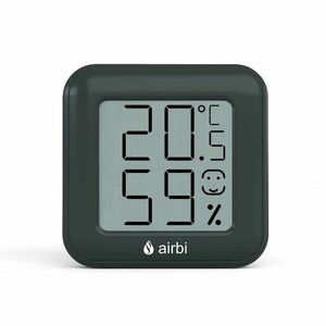 Airbi SMILE - Szobahőmérő és páratartalom-mérő - fekete kép