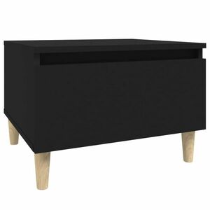 vidaXL fekete szerelt fa kisasztal 50 x 46 x 35 cm kép
