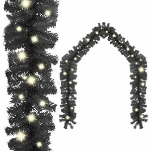 vidaXL fekete karácsonyi füzér LED-es izzókkal 10 m kép