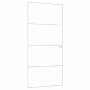 vidaXL fehér edzett üveg és alumínium vékony beltéri ajtó 93x201, 5 cm kép