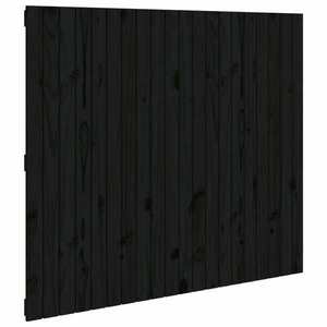 vidaXL fekete tömör fenyőfa fali fejtámla 127, 5 x 3 x 110 cm kép
