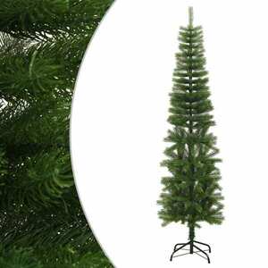 vidaXL vékony polietilén műkarácsonyfa állvánnyal 210 cm kép