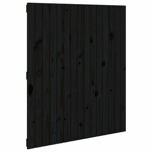 vidaXL fekete tömör fenyőfa fali fejtámla 95, 5x3x110 cm kép