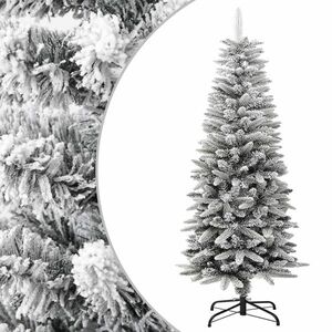 vidaXL PVC és polietilén műkarácsonyfa pelyhes hóval 120 cm kép