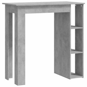 vidaXL betonszürke forgácslap bárasztal polccal 102 x 50 x 103, 5 cm kép