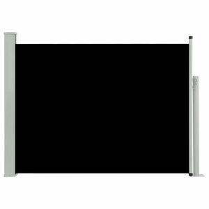 vidaXL fekete behúzható oldalsó teraszi napellenző 100 x 500 cm kép