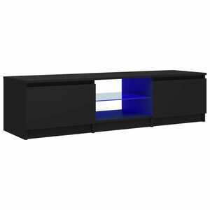vidaXL fekete TV-szekrény LED lámpákkal 140 x 40 x 35, 5 cm kép