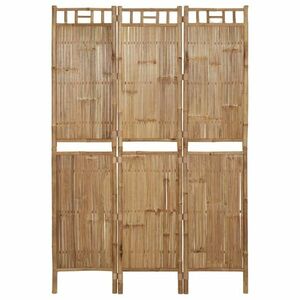 vidaXL 3 paneles bambusz térelválasztó 120 x 180 cm kép