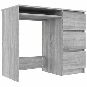 vidaXL szürke sonoma színű szerelt fa íróasztal 90x45x76 cm kép