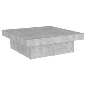 vidaXL betonszürke forgácslap dohányzóasztal 90 x 90 x 28 cm kép