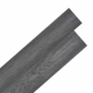 vidaXL fekete/fehér 2 mm-es öntapadó PVC padló burkolólap 5, 02 m² kép