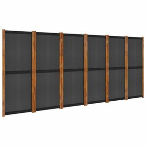 vidaXL fekete 6 paneles térelválasztó 420x180 cm kép