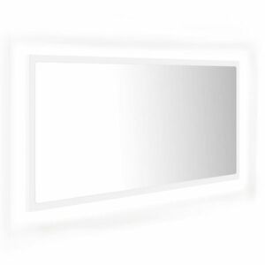 vidaXL fehér akril LED-es fürdőszobai tükör 90 x 8, 5 x 37 cm kép