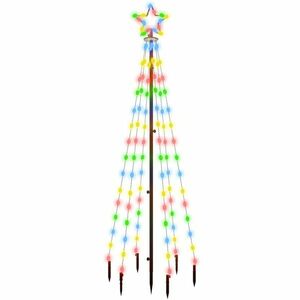 vidaXL színes fényű karácsonyfa tüskével 108 LED-del 180 cm kép