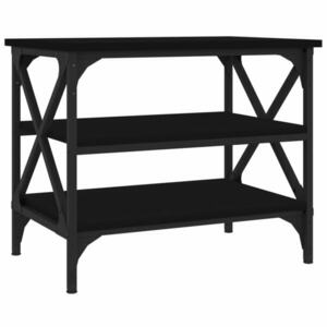 vidaXL fekete színű szerelt fa kisasztal 55 x 38 x 45 cm kép