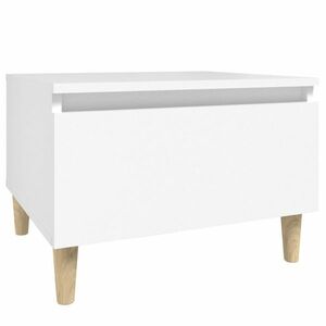 vidaXL fehér szerelt fa kisasztal 50 x 46 x 35 cm kép