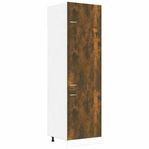 vidaXL füstös tölgy színű szerelt fa hűtőtároló szekrény 60x57x207 cm kép