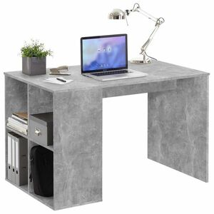 FMD betonszürke íróasztal oldalsó polcokkal 117 x 73 x 75 cm kép