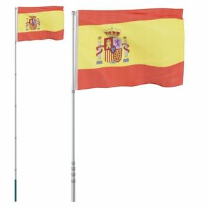 vidaXL spanyol alumínium zászló és rúd 5, 55 m kép