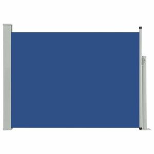 vidaXL kék behúzható oldalsó teraszi napellenző 100 x 500 cm kép