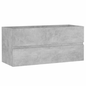 vidaXL betonszürke forgácslap mosdószekrény 100 x 38, 5 x 45 cm kép
