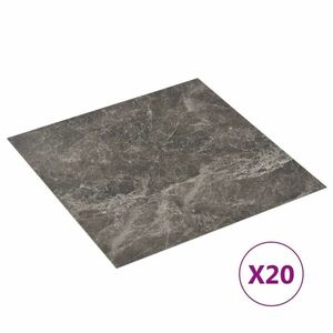 vidaXL 20 db fekete márvány mintás öntapadó PVC padlólap 1, 86 m² kép
