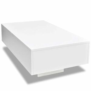 vidaXL Fehér magasfényű dohányzóasztal kép