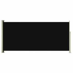 vidaXL fekete kihúzható oldalsó terasznapellenző 140 x 300 cm kép