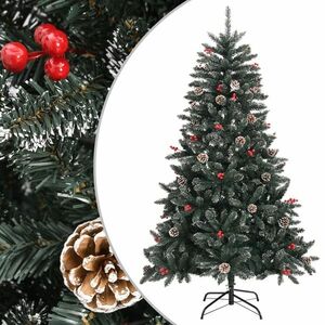 vidaXL zöld PVC műkarácsonyfa állvánnyal 120 cm kép