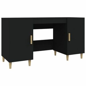 vidaXL fekete szerelt fa íróasztal 140 x 50 x 75 cm kép