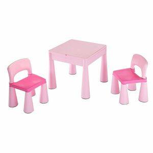 New Baby gyerek asztal és szék szett 3 db, rózsaszín kép
