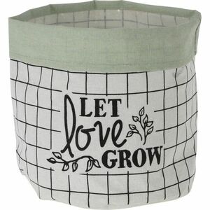 Let Love Grow textil virágtartó kaspó, 20 x 1 8 cm, világoszöld kép