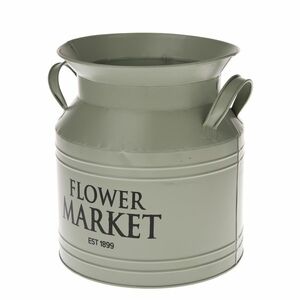 Flower Market zöld fém virágtartó, , 23 x 23 x 20 cm kép
