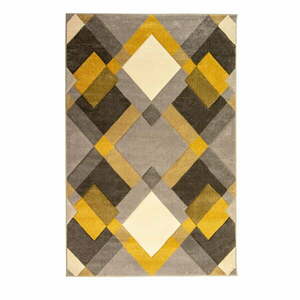 Nimbus szürke-sárga szőnyeg, 120 x 170 cm - Flair Rugs kép