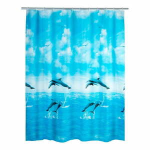 Dolphin kék zuhanyfüggöny, 180 x 200 cm - Wenko kép