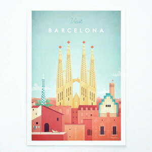 Poszter Barcelona, 30 x 40 cm - Travelposter kép