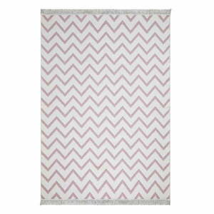Duo fehér-rózsaszín pamut szőnyeg, 120 x 180 cm - Oyo home kép