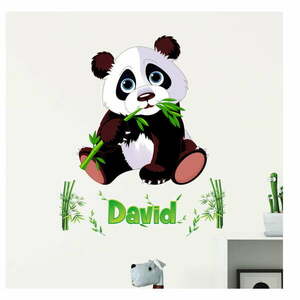 Bamboo pandás falmatrica szett, betűkkel - Ambiance kép