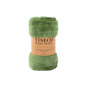 Zöld mikroplüss ágytakaró franciaágyra 220x240 cm Cosy - Tiseco Home Studio kép