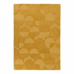Gigi sárga gyapjú szőnyeg, 160 x 230 cm - Flair Rugs kép