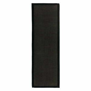 Fekete futószőnyeg 240x68 cm Sisal - Asiatic Carpets kép