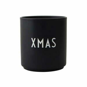 Favourite XMas fekete porcelánbögre - Design Letters kép