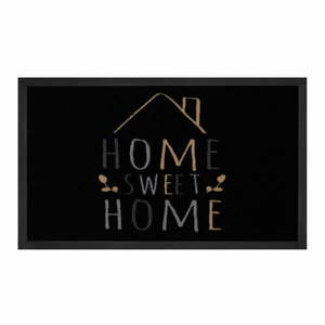 Sweet Home fekete lábtörlő, 45 x 75 cm - Hanse Home kép
