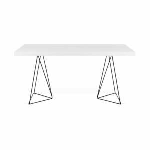 Trestle fehér étkezőasztal fém lábakkal, 90 x 160 cm - TemaHome kép